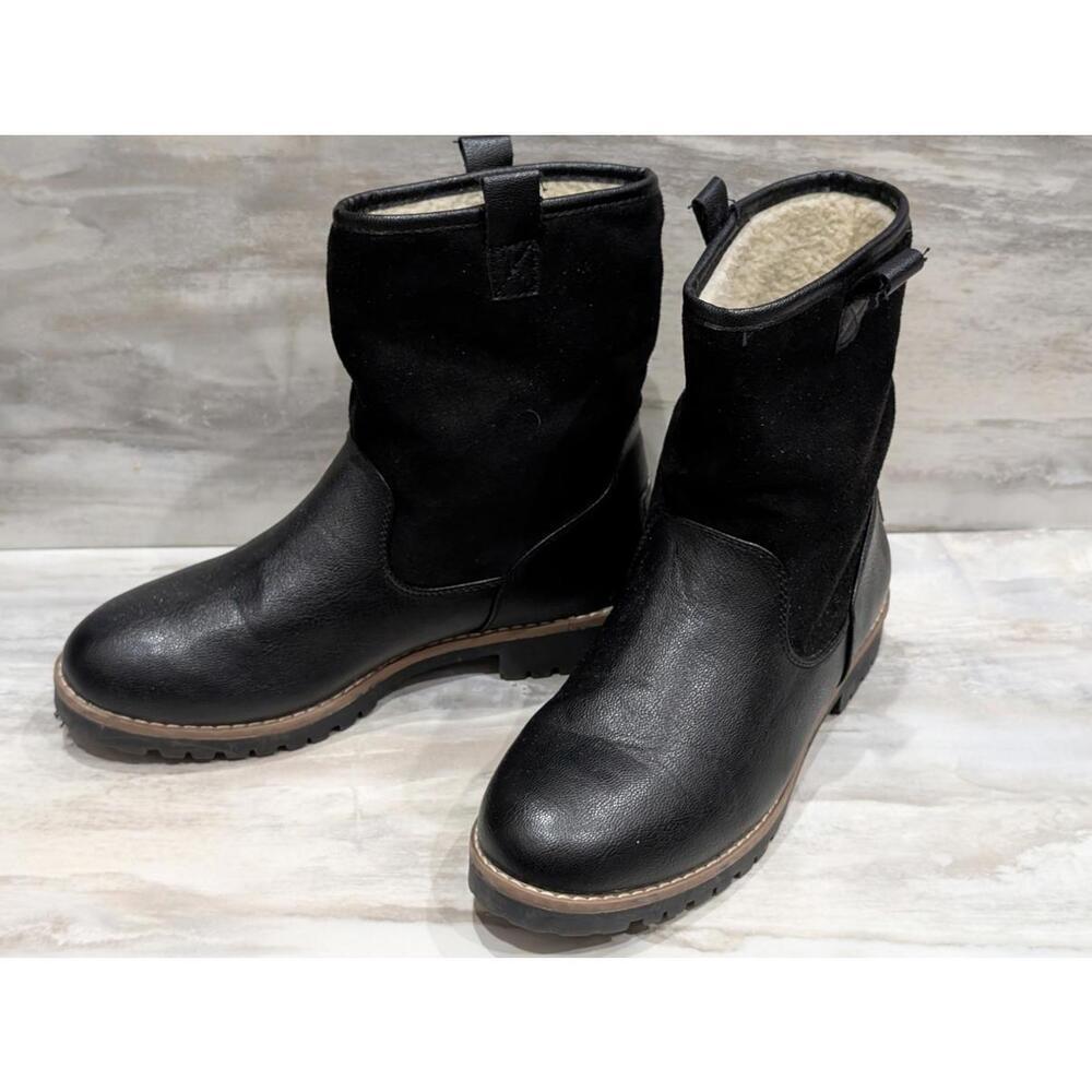 Nautica Black Textile and PU Upper Winter Boots Size 7.5